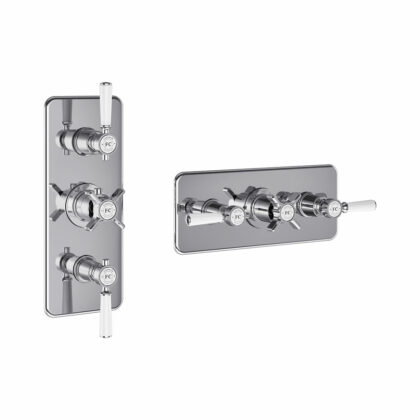 Farnham Triple 2 Outlet Thermostatic Concealed Valve