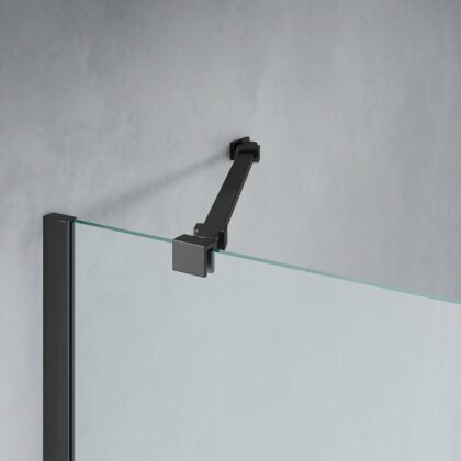 Emmi Wetroom Panel Angled Bracing Bar Black