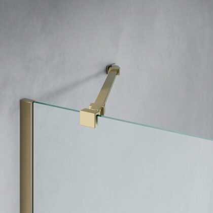 Emmi Wetroom Panel Angled Bracing Bar Brushed Brass