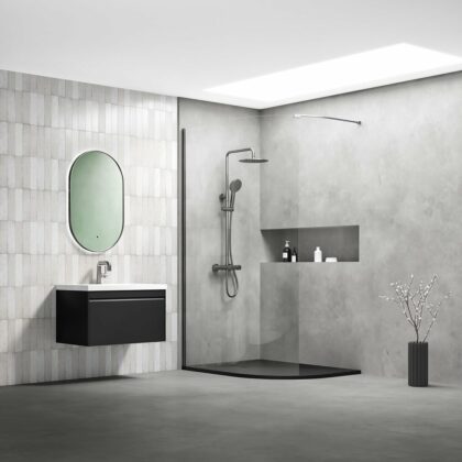 Emmi 8mm Curved Wetroom Panel Glass Only