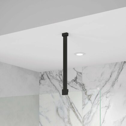 Emmi Wetroom Panel Ceiling Adaption Bracket Black