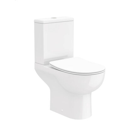 Foye Open Back Toilet Pan, Cistern & Slim Soft Close Seat