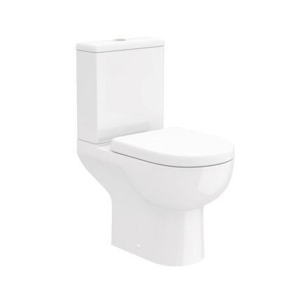 Foye Open Back Toilet Pan, Cistern & Soft Close Seat