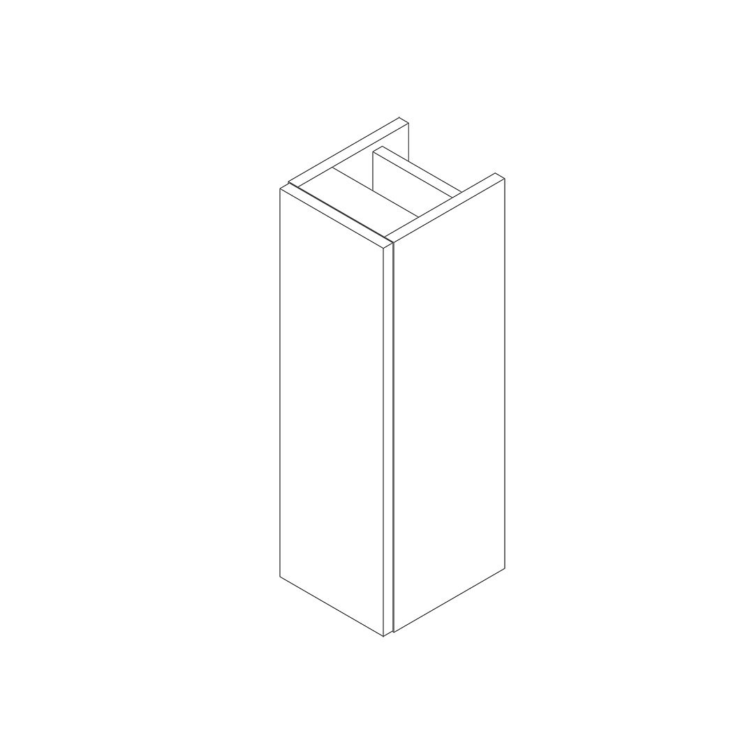 Stockton Slimline 200mm 1 Door Storage Unit Kit