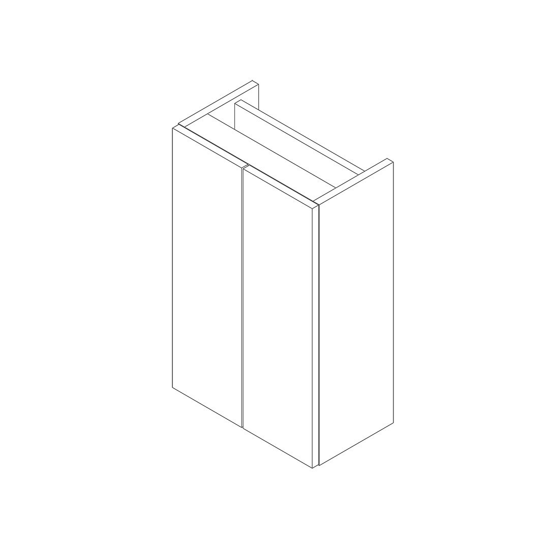 Stockton Slimline 400mm 2 Door Storage Unit Kit