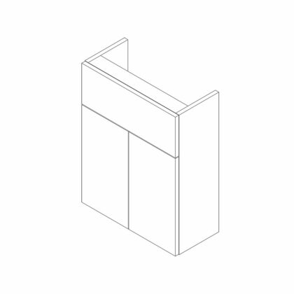 Stockton Slimline 500mm 2 Door Basin Unit Kit