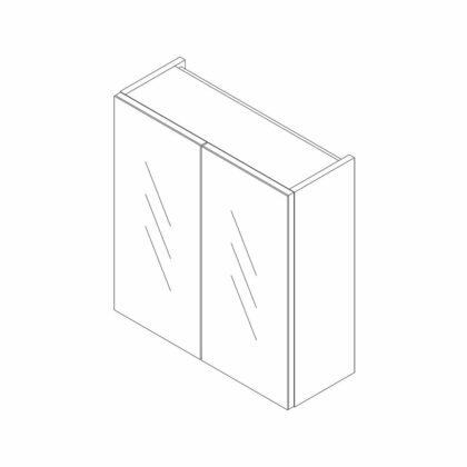 Slimline 600mm 2 Door Mirror Unit Kit