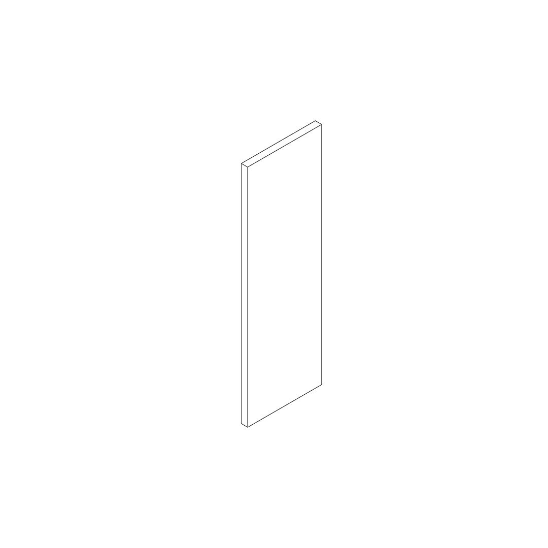 Slimline Wall End Panel - 230mm Depth
