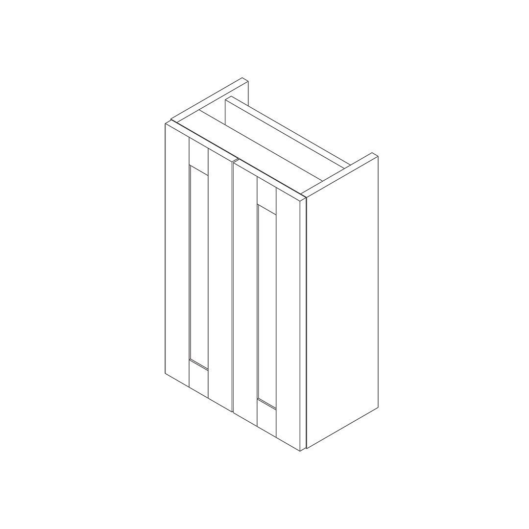 Gresham Slimline 400mm 2 Door Storage Unit Kit