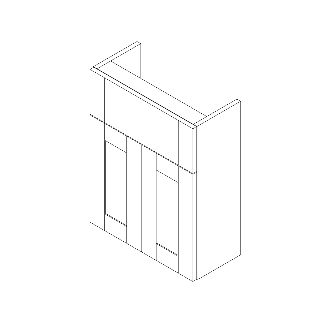 Gresham Slimline 500mm 2 Door Basin Unit Kit