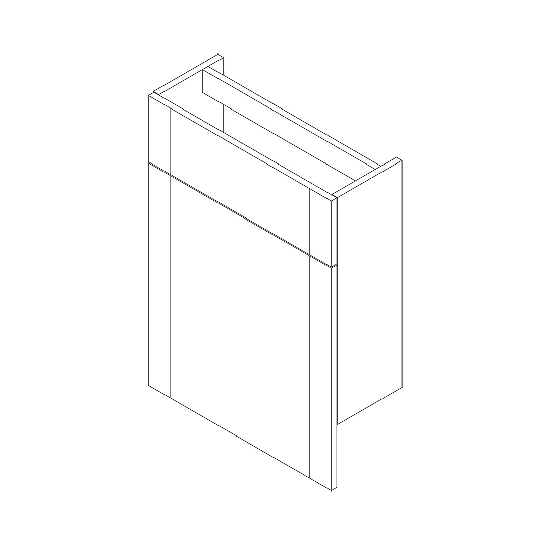 Gresham Slimline 600mm Back to Wall WC Kit
